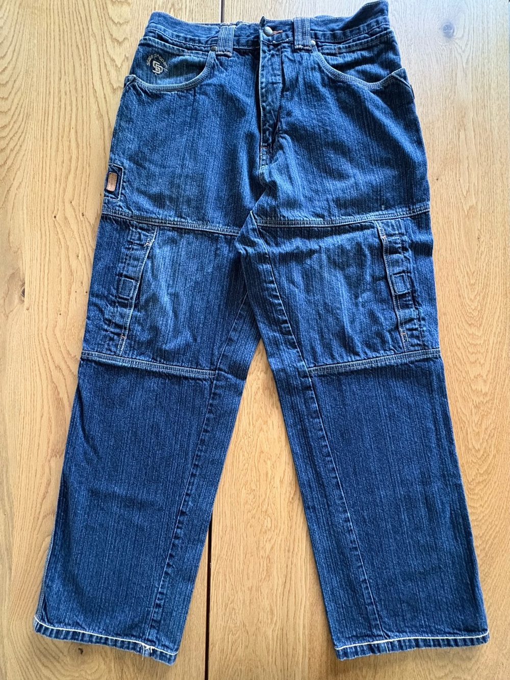 State Property Mens Jeans 34 Blue Denim Carpenter Double Knee Y2K